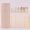 White Gold Nail Pen Set of 12 ,Color Drawing Wire Phototherapy Painting Set