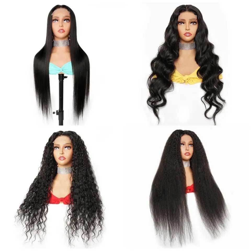 Glueless Transparent HD 4*4 Frontal 4x4 Lace Front Brazilian Real Human Hair Yaki Kinky Straight Closure Wig For Black Women Glueless Transparent HD 4*4 Frontal 4x4 Lace Front Brazilian Real Human Hair Yaki Kinky Straight Closure Wig For Black Women