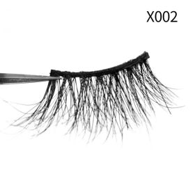 1Pair Mink Eyelashes Soft Natural Curl Half Eyelash For Eye Makeup Eye End Thicky Messy Handmade Lashes Hotsale Lash Wholesale (Color: X002)