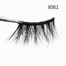 1Pair Mink Eyelashes Soft Natural Curl Half Eyelash For Eye Makeup Eye End Thicky Messy Handmade Lashes Hotsale Lash Wholesale (Color: X061)