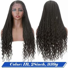 My-lady 28'' Synthetic Lace Front Wigs Cornrow Braids Knotless Lace (Wig Length: 28inches, Color: #1)